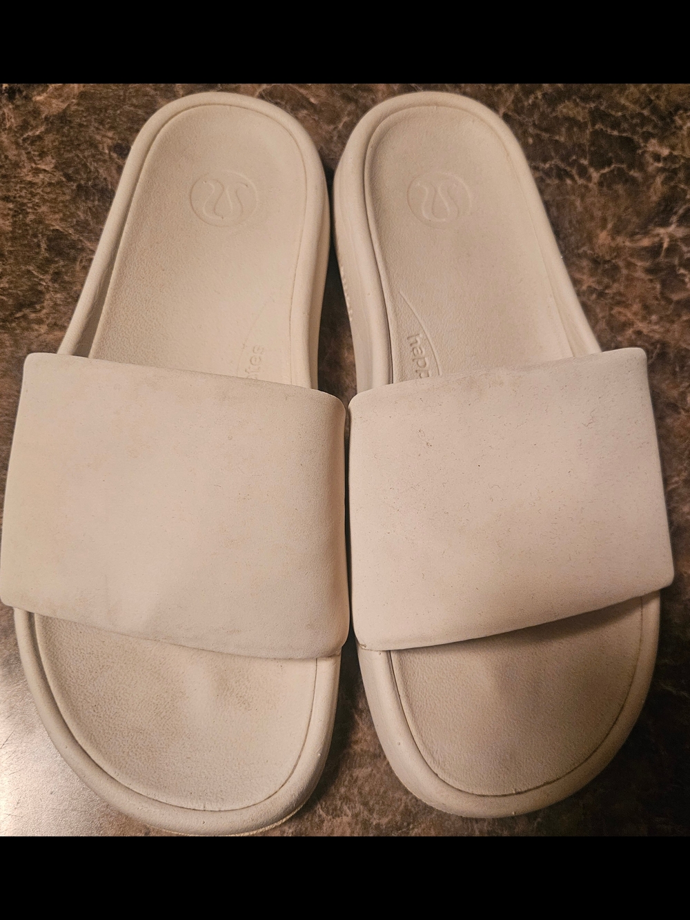 Women's Lululemon White Restfeel Bliss Slide Sandals
